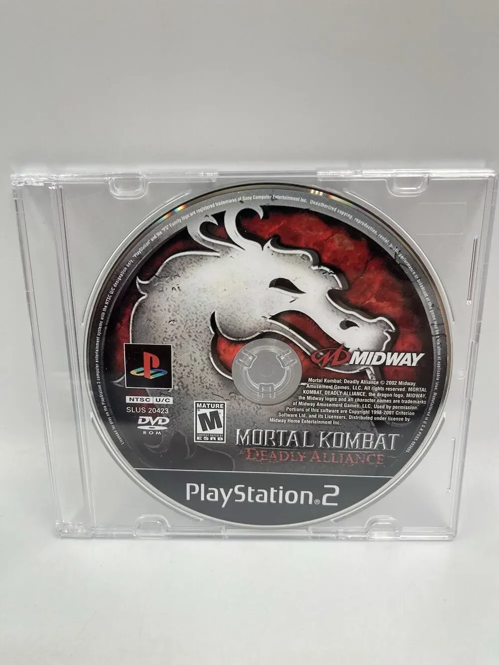 Mortal Kombat: Deadly Alliance PS2 PlayStation 2 Disc Only Black Label